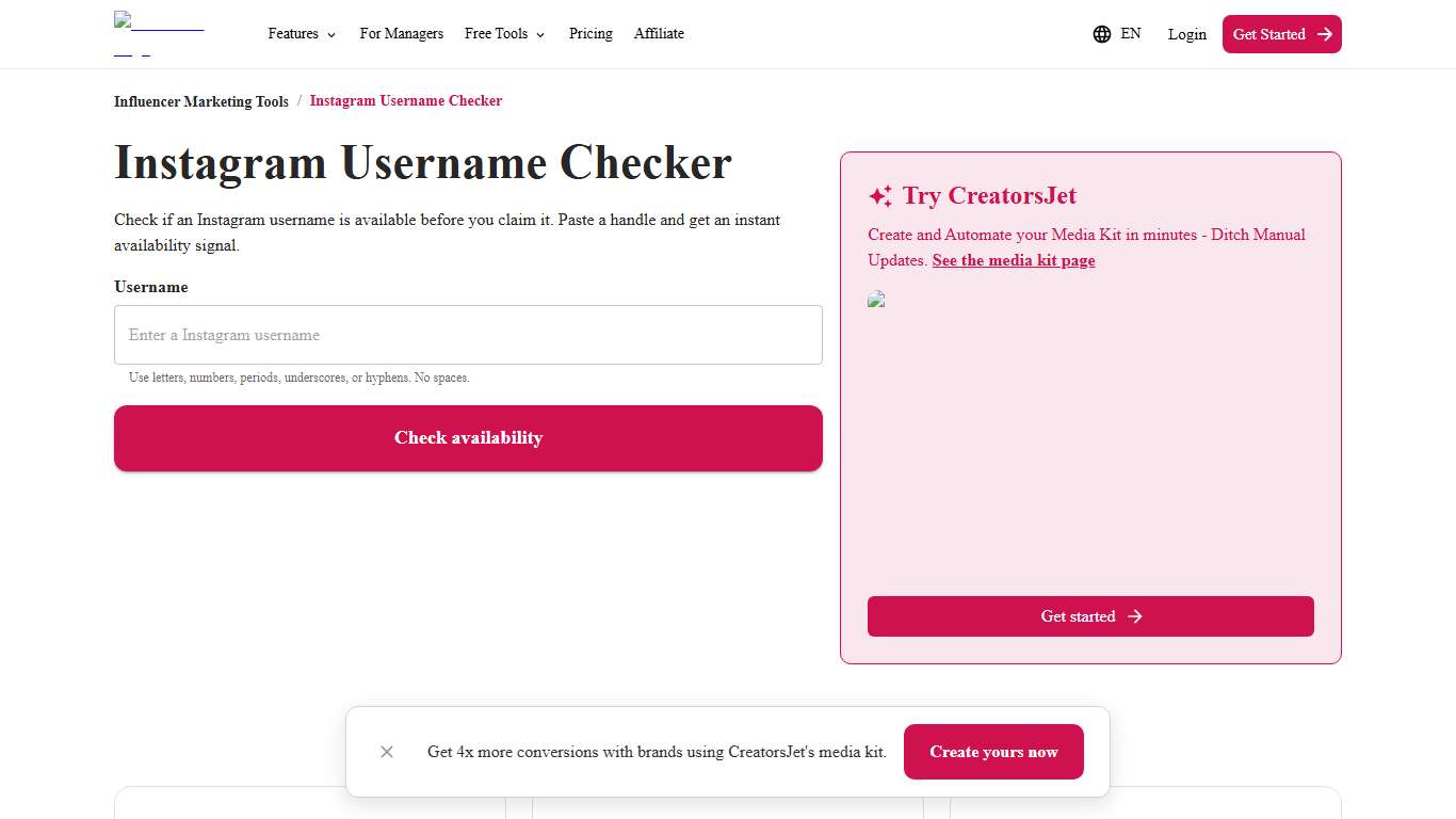 Instagram Username Checker - Free Handle Availability Tool